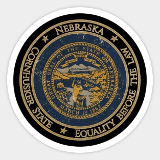 Vintage Nebraska USA United States of America American State Flag Sticker